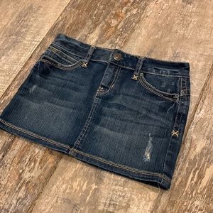 Aeropostale Distressed Denim Skirt